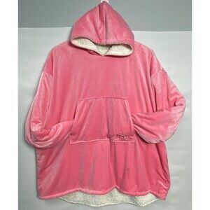 The Comfy Original Wearable Adult Pink Blanket Hoodie Fleece Sweatshirt Pullover